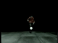 break dancer and football